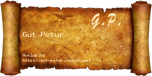 Gut Petur névjegykártya